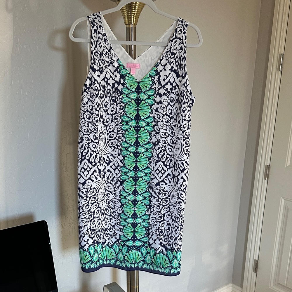 Lilly Pulitzer Vibrant Green and Blue Dress